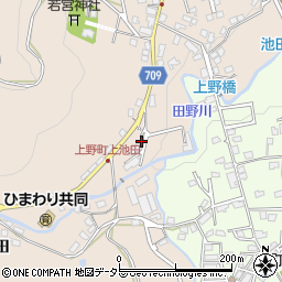 京都府綾部市上野町上池田周辺の地図