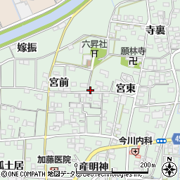 愛知県一宮市萩原町朝宮宮東1157周辺の地図