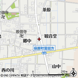 愛知県一宮市萩原町富田方観音堂52周辺の地図
