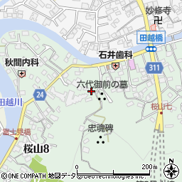 六代御前神社周辺の地図