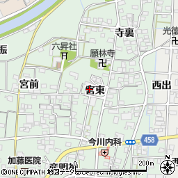 愛知県一宮市萩原町朝宮宮東1140周辺の地図