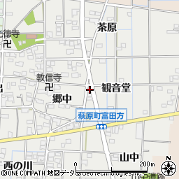 愛知県一宮市萩原町富田方観音堂51周辺の地図