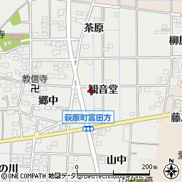 愛知県一宮市萩原町富田方観音堂49周辺の地図