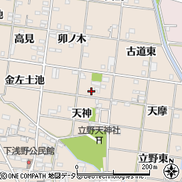 愛知県一宮市浅野天神21周辺の地図