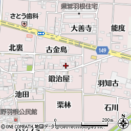 愛知県一宮市千秋町浅野羽根古金島1144周辺の地図