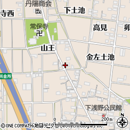 愛知県一宮市浅野山王周辺の地図
