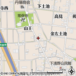 愛知県一宮市浅野山王78周辺の地図