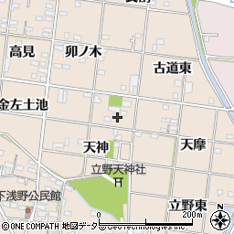 愛知県一宮市浅野天神19周辺の地図