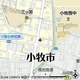 愛知県小牧市三ツ渕1586-1周辺の地図