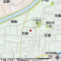 愛知県一宮市萩原町朝宮宮西周辺の地図