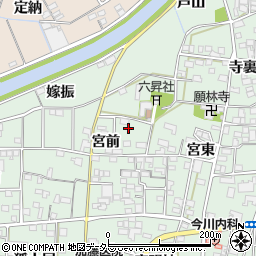 愛知県一宮市萩原町朝宮（宮西）周辺の地図
