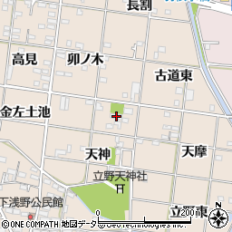 愛知県一宮市浅野天神20周辺の地図
