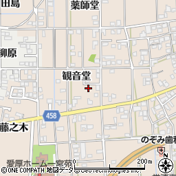 愛知県一宮市大和町苅安賀観音堂周辺の地図