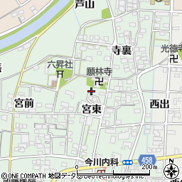 愛知県一宮市萩原町朝宮宮東1121周辺の地図