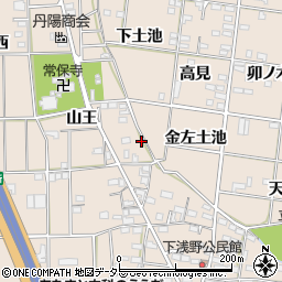 愛知県一宮市浅野山王88周辺の地図