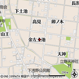 愛知県一宮市浅野金左土池15周辺の地図