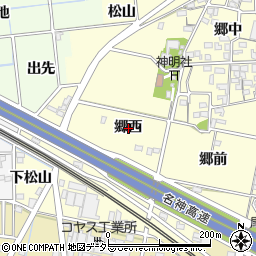 愛知県一宮市蓮池郷西周辺の地図