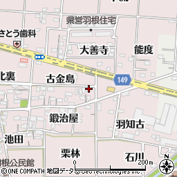 愛知県一宮市千秋町浅野羽根古金島14周辺の地図