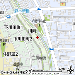 愛知県一宮市丹陽町森本周辺の地図