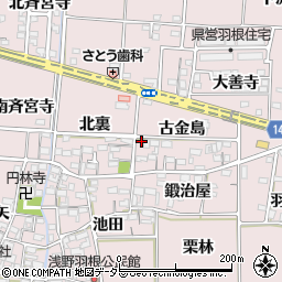 愛知県一宮市千秋町浅野羽根古金島1153周辺の地図