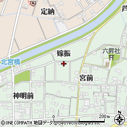 愛知県一宮市萩原町朝宮嫁振47周辺の地図