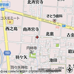 愛知県一宮市千秋町浅野羽根南斉宮寺周辺の地図