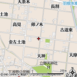 愛知県一宮市浅野天神9周辺の地図