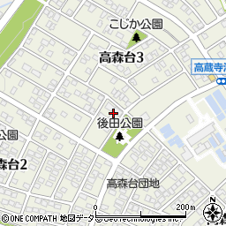 高蔵寺教会周辺の地図