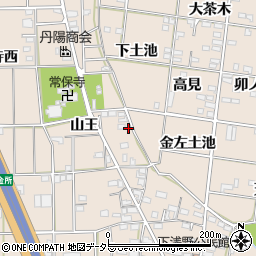 愛知県一宮市浅野山王86周辺の地図