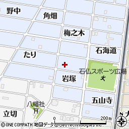 愛知県岩倉市石仏町岩塚周辺の地図