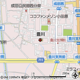 小田原市立　豊川保育園周辺の地図