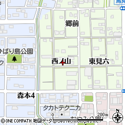 愛知県一宮市馬見塚西ノ山45周辺の地図