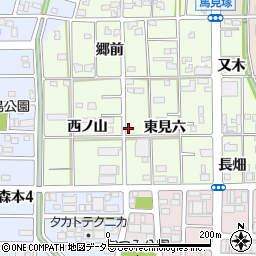 愛知県一宮市馬見塚東見六周辺の地図