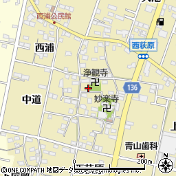 愛知県一宮市西萩原西浦924-3周辺の地図