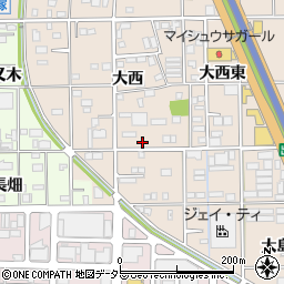 愛知県一宮市浅野大西87周辺の地図