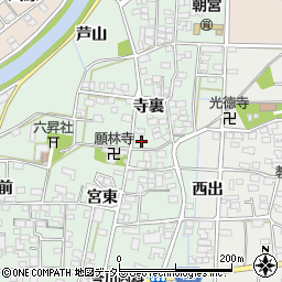 愛知県一宮市萩原町朝宮寺裏1354周辺の地図