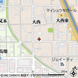 愛知県一宮市浅野大西87-2周辺の地図