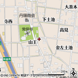 愛知県一宮市浅野山王83周辺の地図