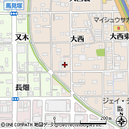 愛知県一宮市浅野大西30周辺の地図