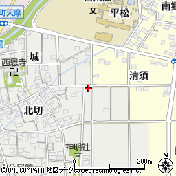 愛知県一宮市千秋町小山北切8周辺の地図