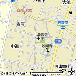 愛知県一宮市西萩原西浦924-1周辺の地図