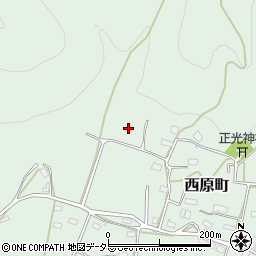 京都府綾部市西原町（岩西谷）周辺の地図