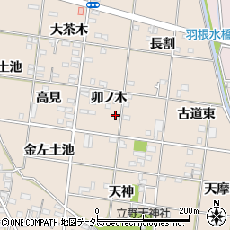 愛知県一宮市浅野卯ノ木19-2周辺の地図