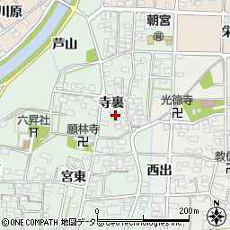 愛知県一宮市萩原町朝宮寺裏1353周辺の地図