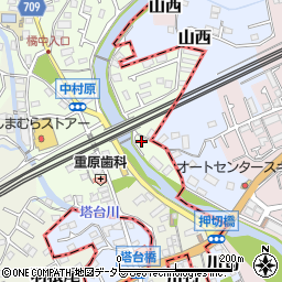 神奈川県小田原市中村原1015周辺の地図