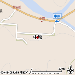 鳥取県若桜町（八頭郡）中原周辺の地図