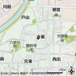 愛知県一宮市萩原町朝宮寺裏1356周辺の地図