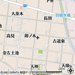 愛知県一宮市浅野卯ノ木17周辺の地図