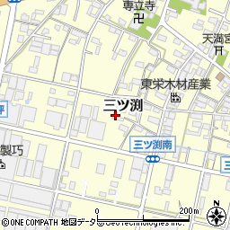 愛知県小牧市三ツ渕596周辺の地図