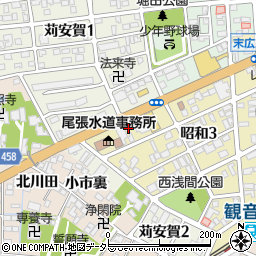 愛知県一宮市昭和3丁目3周辺の地図
